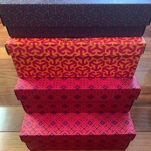 Empty TORY BURCH shoe boxes